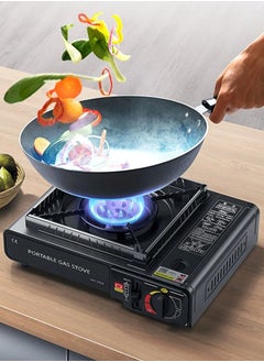 Denx Portable Gas Stove with Adjustable Levels for Home and Outdoor Picnic, Portable Gas Stove for Travel and Camping | 2.8 KW | 220 Gas Capacity | DX1763  - Image 1