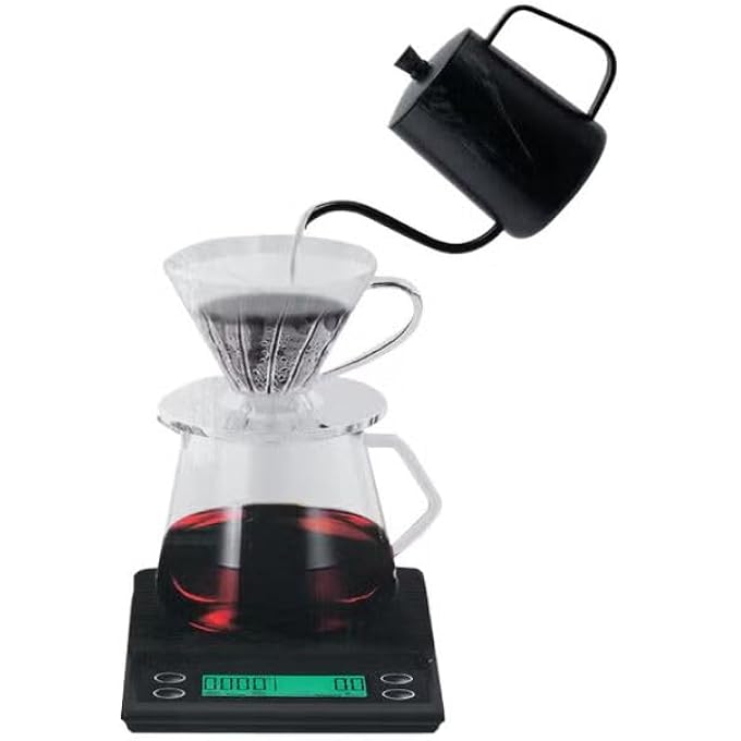 FIPKA Dlc7322 Coffee Maker Set With Adjustable Thickness Layered Extraction Eva Bag Electronic Scale Manual Grinder 600Ml Kettle 600Ml Server 24Cups Dripper 250Ml Mug ThermometerEtc - Image 1