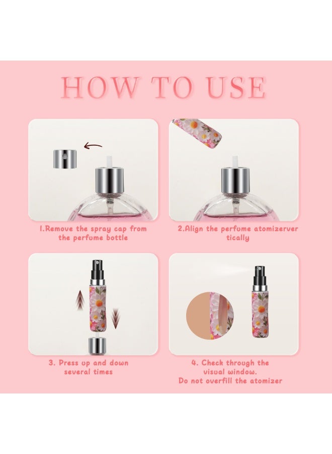 SHAOZHEN 2-piece set of portable mini refillable perfume sprayer bottles, travel sprayer perfume filling bottles, perfume pump boxes, small perfume sprayers, travel and outdoor filling pump boxes, beautiful butterfly pendant perfume sprayer bottles - Image 4