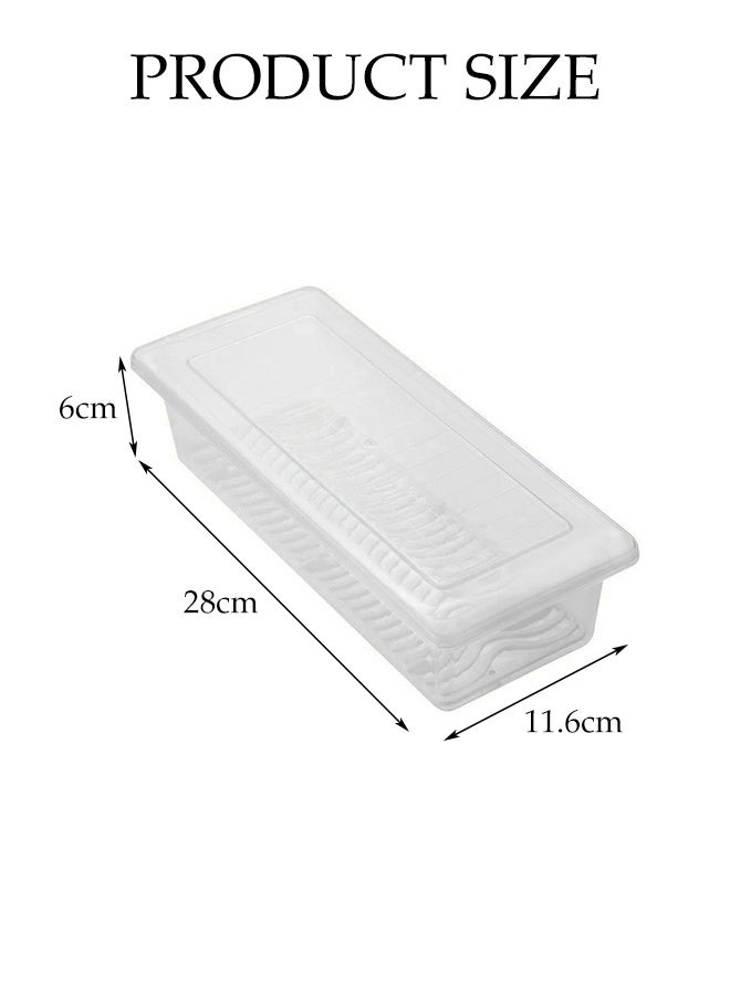 DUNISO 3PCS Plastic Food  Storage Containers , Fridge Storage Box  with Lids and Removable Drain Plate, Safe Crisper for Home ,Office ,Kitchen, Camping, - Image 2