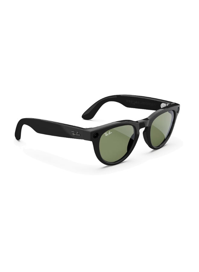 ميتا RAY-BAN Headliner (Gen 2) Shiny Black Frame Green Lens Standard High bridge Shiny Black Green - Image 3