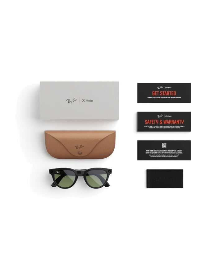 ميتا RAY-BAN Headliner (Gen 2) Shiny Black Frame Green Lens Standard High bridge Shiny Black Green - Image 5
