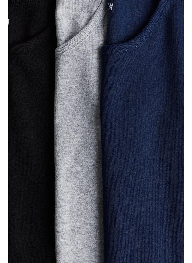 H&M 3-pack cotton jersey vest tops