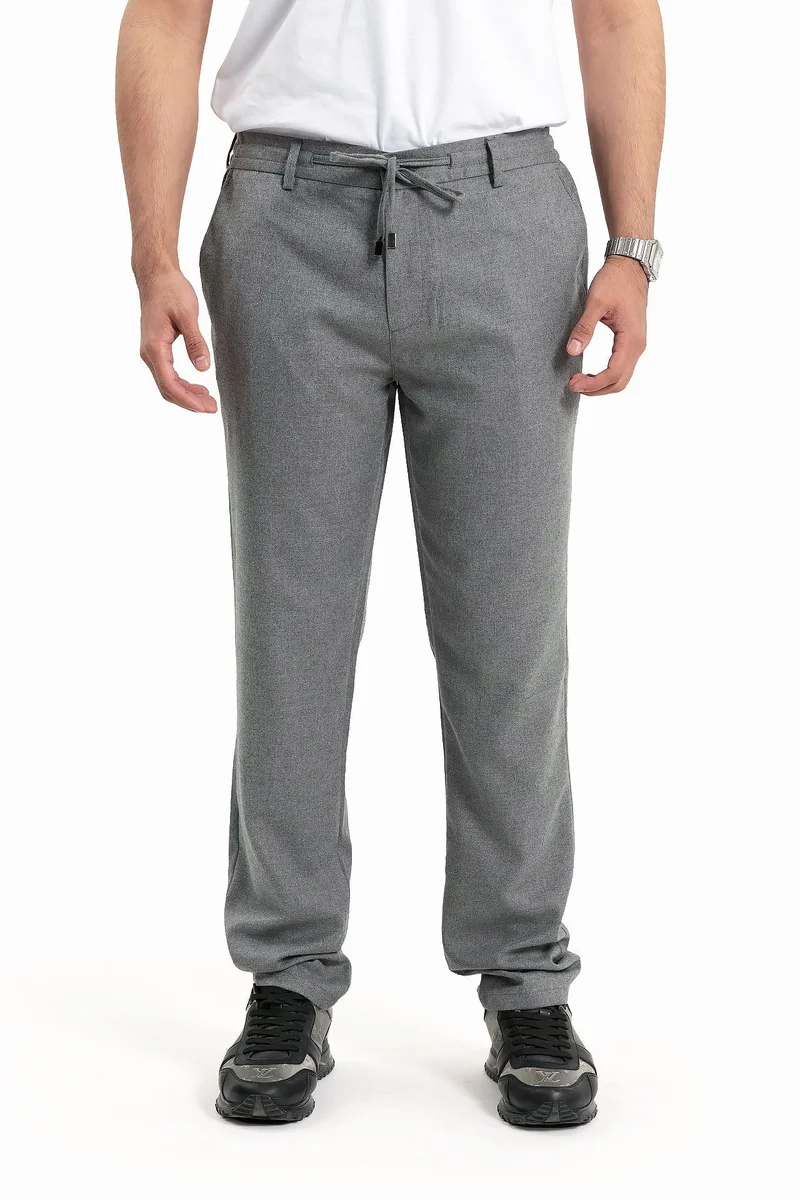 Wecre8 Men Gray Trousers by WECRE8