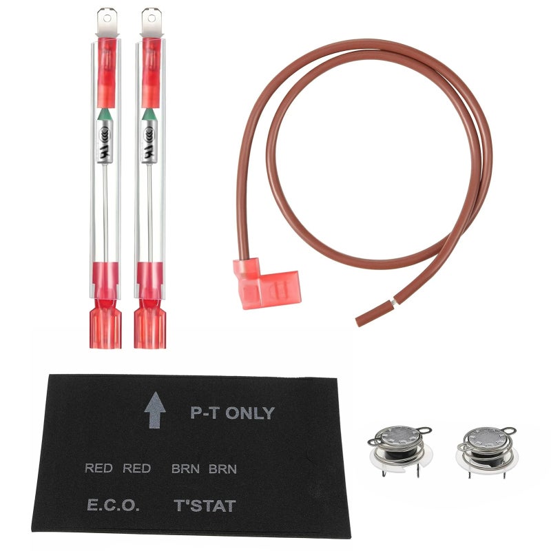Water Heater Thermal Cutoff Kit: 1 T'STAT Assembly, 1 ECO Assembly, Copper Wire, 2 Fuses - Safe Heating With Overheating Prevention, Easy Installation For RV And Electric Water Heater Replacement - Image 1