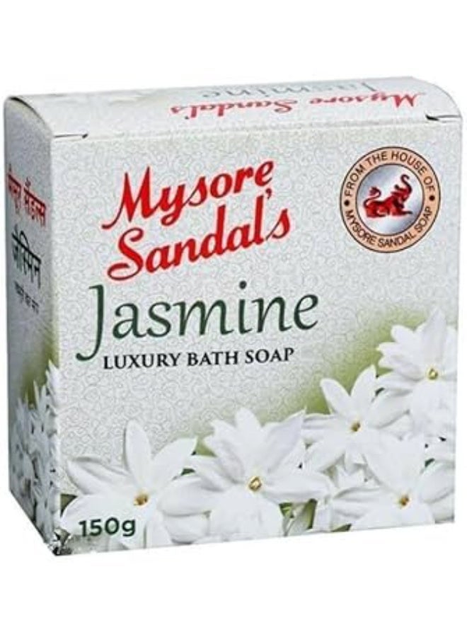 مايسور صندل صابون "مايسور صندل" (Mysore Sandal) الفاخر للاستحمام برائحة الياسمين - عبوة من 4 قطع (150 جم) - Image 2