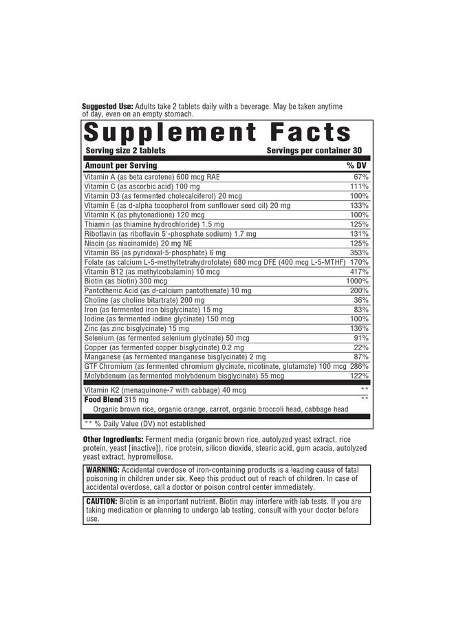 Innate Response Formulas Women’S Multivitamin Daily Vitamin Non Gmo 60 Tablets (30 Servings)  - Image 3