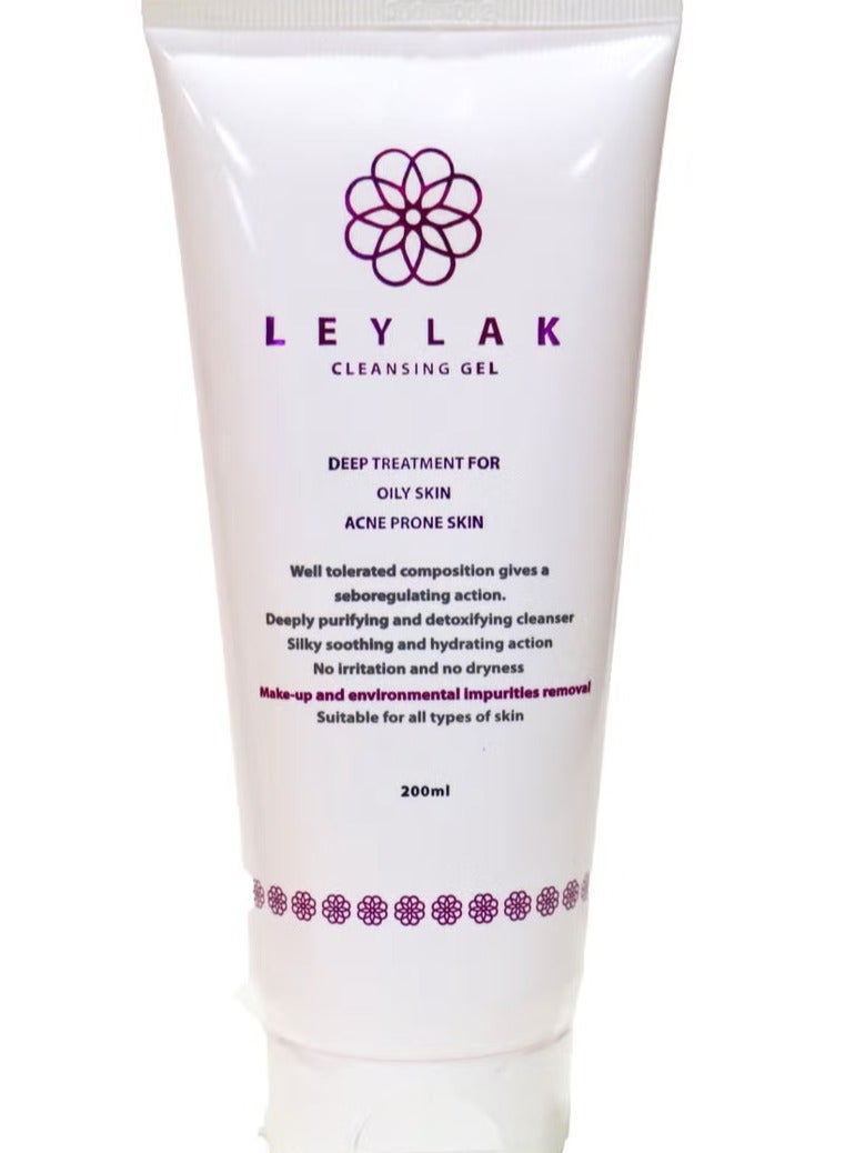 leylak Cleansing Gel Deep Treatment For Acne Prone Skin 200Ml - Image 1