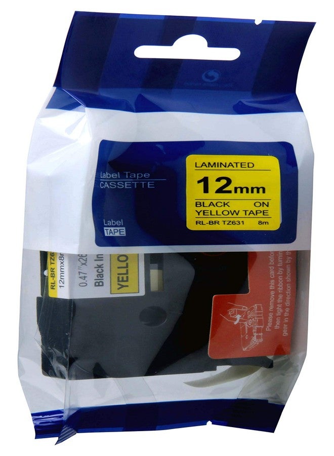 كومباتيبل متوافق مع شريط TZE 631 أسود على أصفر - 12 مم - Image 1