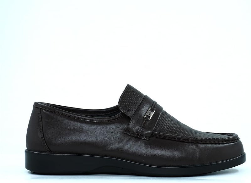 Hush Puppies TECHNOLOGY II Coffee Leather Slip-On Shoes - Image 1