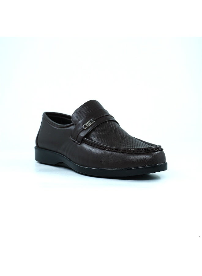 Hush Puppies TECHNOLOGY II Coffee Leather Slip-On Shoes - Image 2