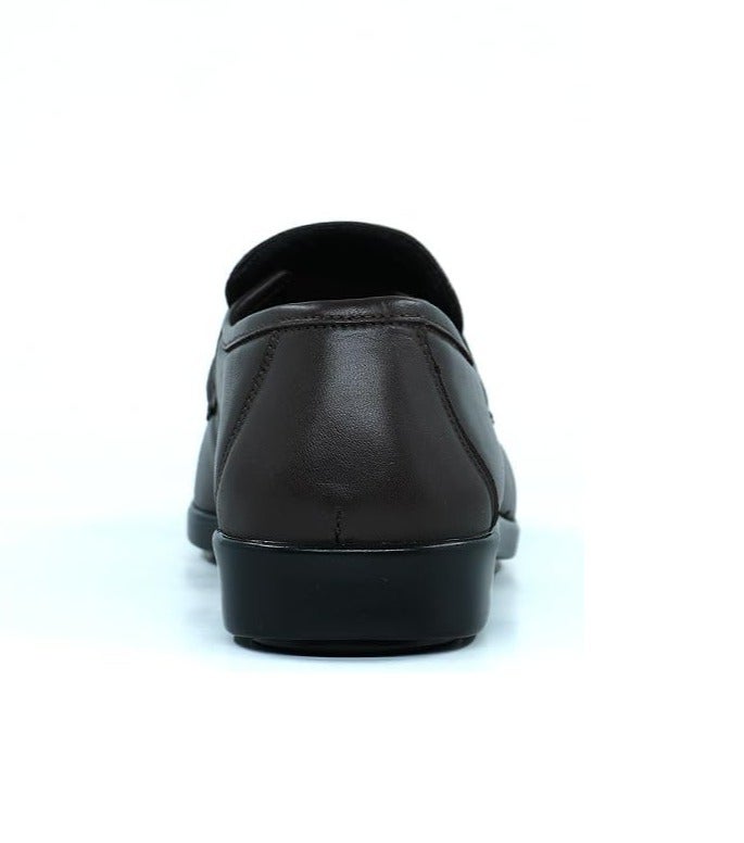 Hush Puppies TECHNOLOGY II Coffee Leather Slip-On Shoes - Image 4