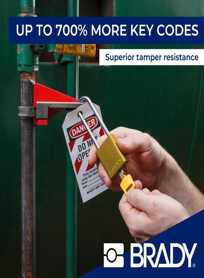 Brady SafeKey Lockout Padlock Aluminum Green 1.5" Steel Shkl Keyed Different - Image 4