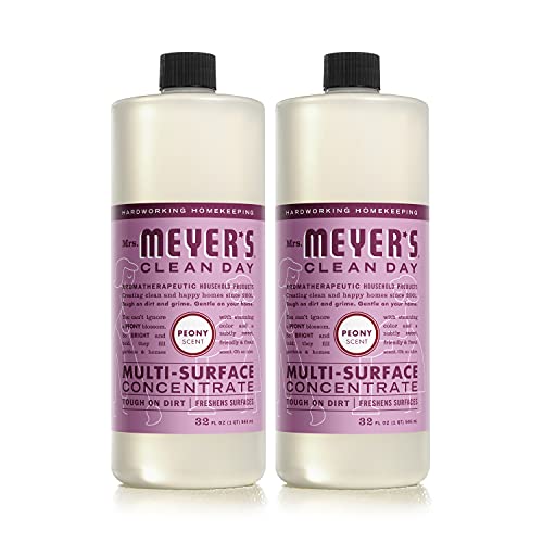 MRS. MEYER'S CLEAN DAY Multi-Surface Cleaner Concentrate, Use to Clean Floors, Tile, Counters, Peony, 32 fl. oz - Pack of 2 - Image 1