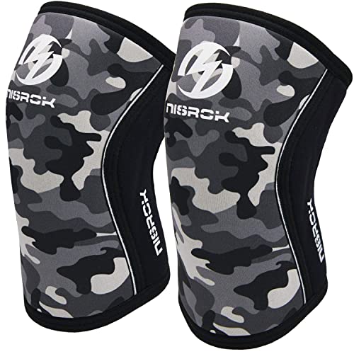 Nisrok Knee Sleeves (1 Pair), 7mm Neoprene Compression Knee Braces, Great Support for Cross Training, Weightlifting, Powerlifting, Squats, Basketball and More - Image 1