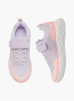 Kappa Girls' Colourblock Sports Shoes with Hook and Loop Closure  - Image 1