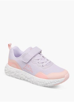 Kappa Girls' Colourblock Sports Shoes with Hook and Loop Closure  - Image 2