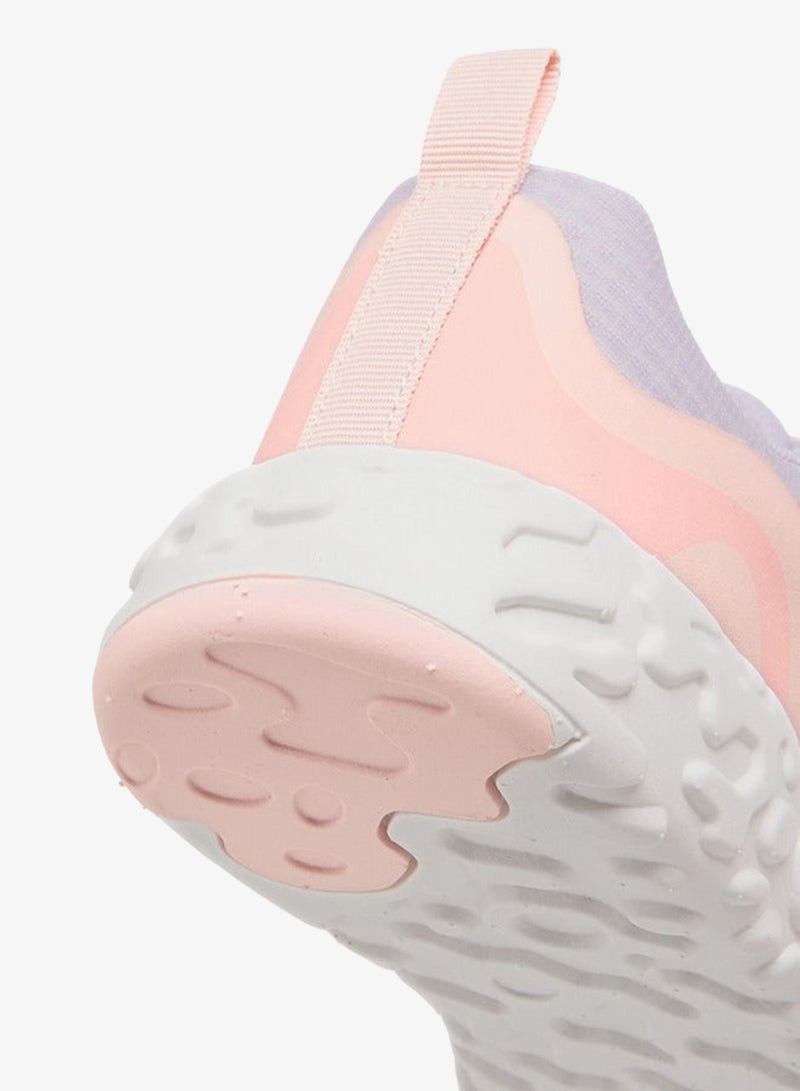 Kappa Girls' Colourblock Sports Shoes with Hook and Loop Closure - Image 5