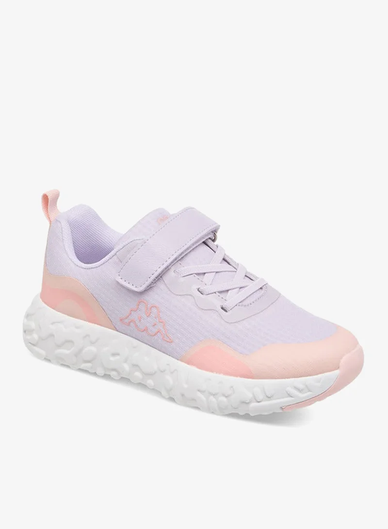Kappa Girls' Colourblock Sports Shoes with Hook and Loop Closure