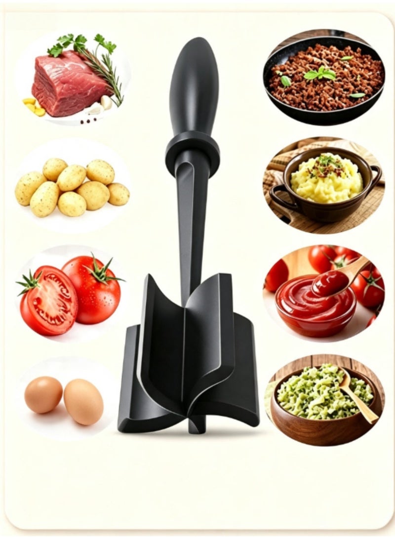 Pgyard 2 Pcs Meat Chopper , Upgrade Hamburger Premium Heat Resistant Masher For Meat, Ground Beef Smasher, Nylon Smasher Tool, Non Stick Mix Safe - Image 2