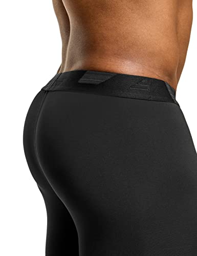 TSLA Men's Compression Pants - Cool Dry Athletic Sports Workout Running Tights Leggings Baselayer, Hyper Control Pants Black, Large - Image 5