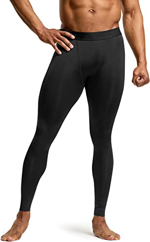 TSLA Men's Compression Pants - Cool Dry Athletic Sports Workout Running Tights Leggings Baselayer, Hyper Control Pants Black, Large - Image 2