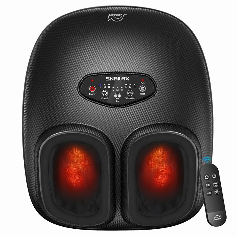 Snailax Shiatsu Foot Massager with Heat Deep Kneading Compression Vibration Electric Feet Massage Machine for Plantar FasciitisNeuropathyFoot WarmerRemote ControlSize 13Gifts - Image 3