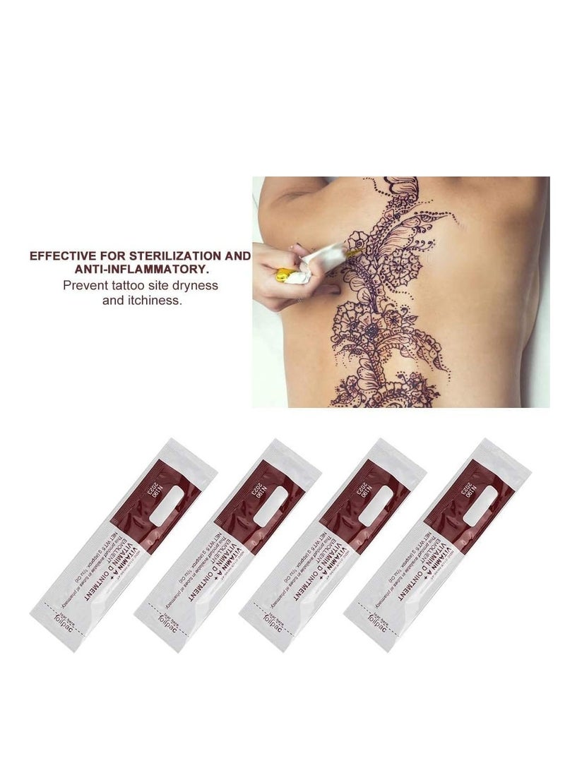 جل إصلاح ندبات الوشم، 50 قطعة مرهم العناية بعد الميكروبليدنج فيتامين أ ود مضاد الندبات كريم العناية بعد الوشم لفن الشفاء الوشم مستلزمات الوشم - Image 3