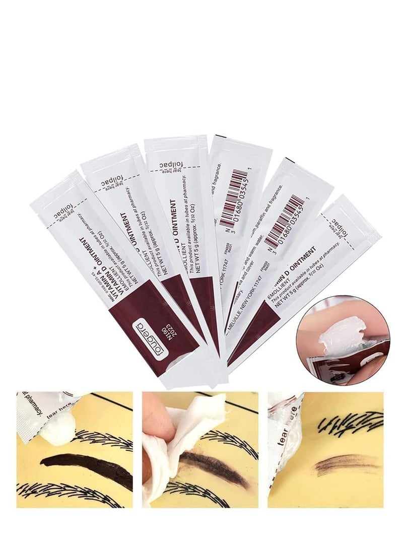 جل إصلاح ندبات الوشم، 50 قطعة مرهم العناية بعد الميكروبليدنج فيتامين أ ود مضاد الندبات كريم العناية بعد الوشم لفن الشفاء الوشم مستلزمات الوشم - Image 5