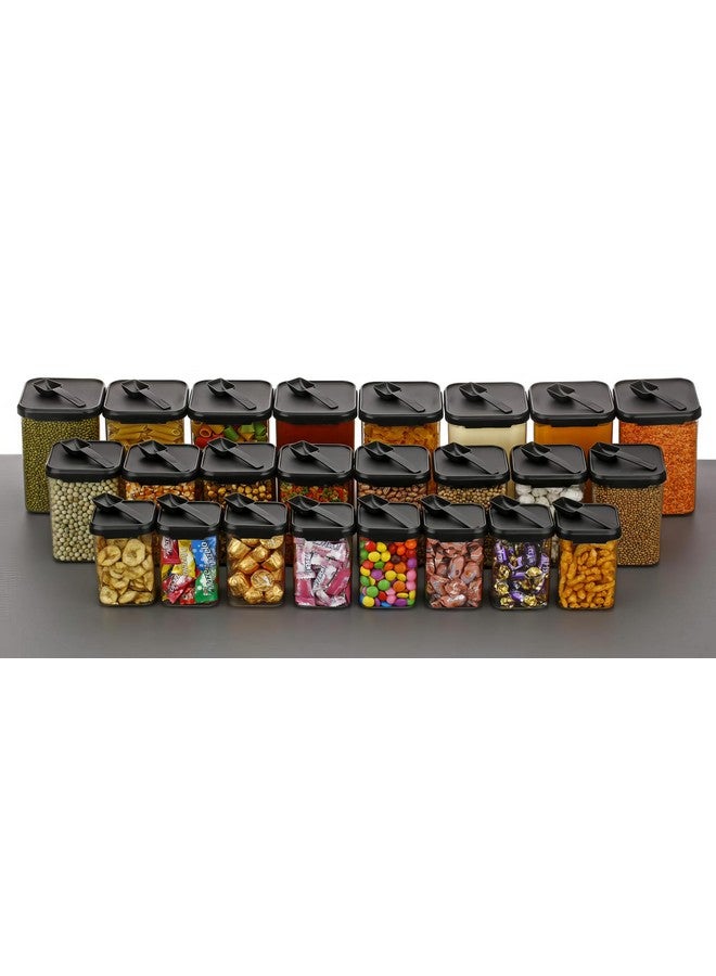 KWER Air Tight Containers For Kitchen Storage Set, BPA Container For Kitchen Storage Set, Kitchen Organizer And Kitchen Accessories Items & Storage (350ml+650ml+950ml+1400 Ml) (Set Of 24) (Plastic) - Image 4