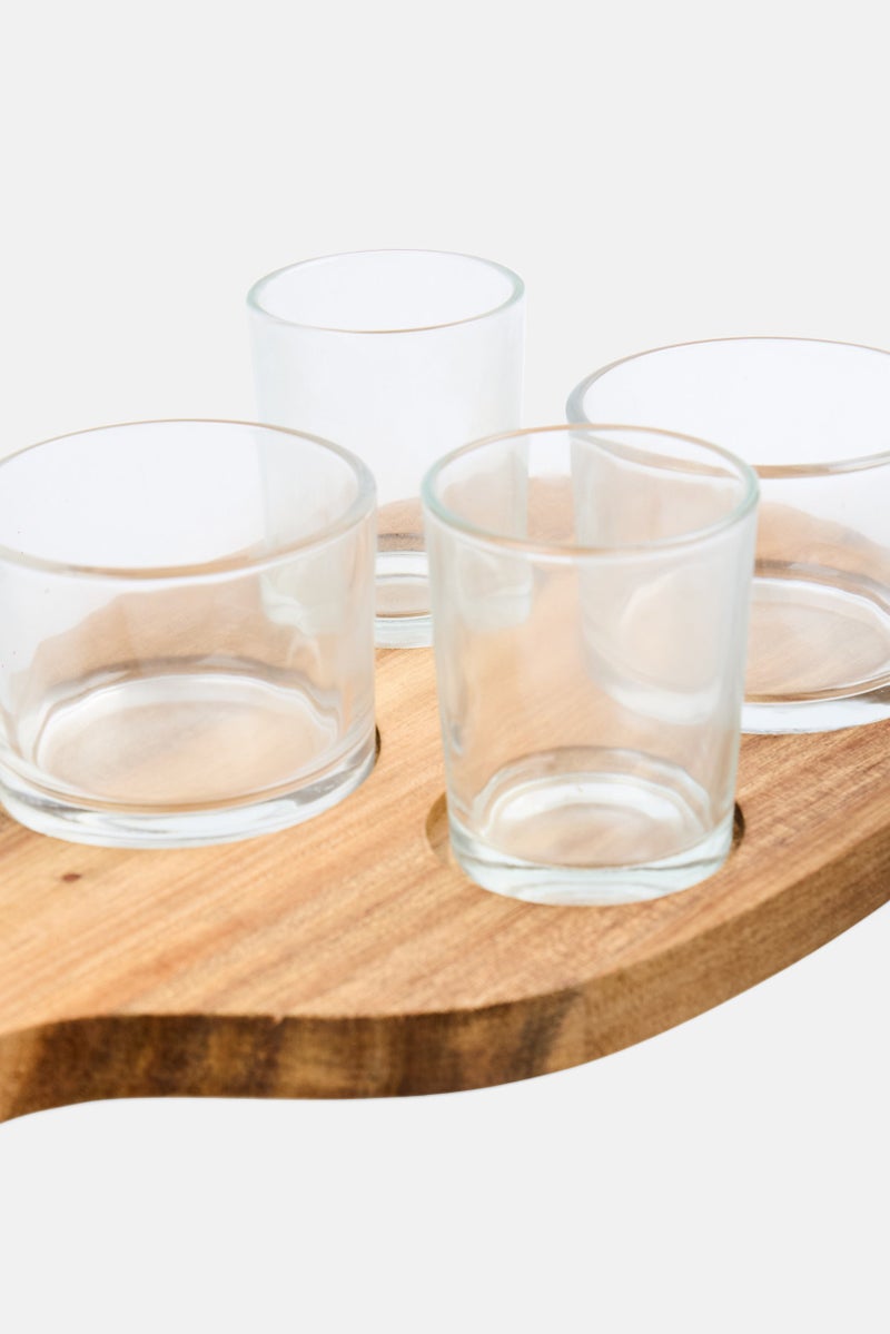EH Excellent Houseware 5 Pcs Serving Set, Tan - Image 3