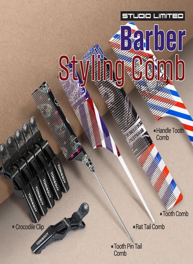 STUDIO LIMITED StudioLimited Barber Shop Comb Set Professional Hair Styling Tools for Barbers Stylists (Pin Tail Comb, 6pcs) - Image 2