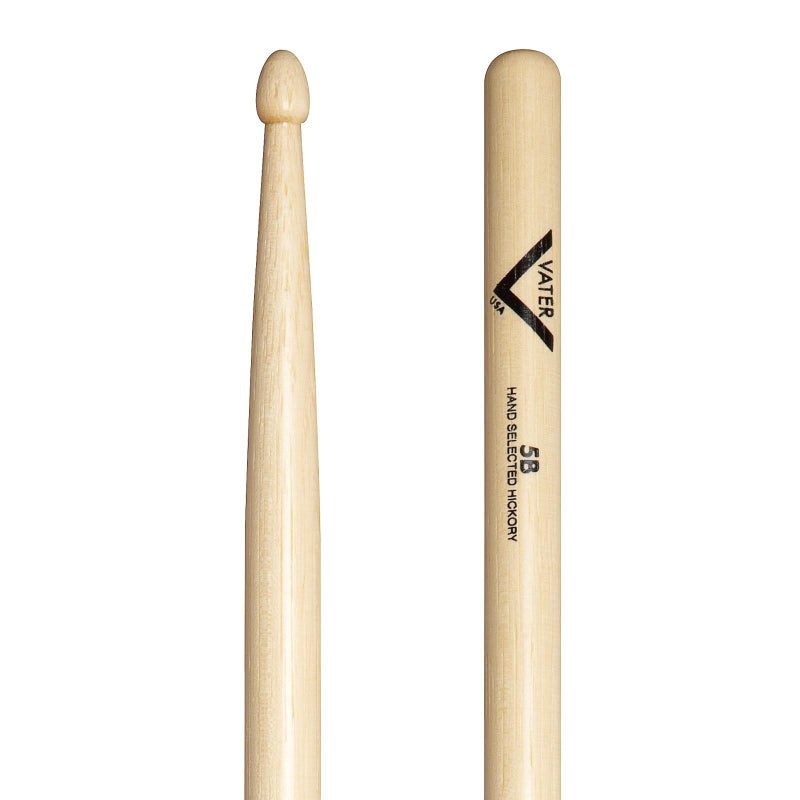 Vater 5B Wood Tip Hickory Drum Sticks, Pair - Image 1