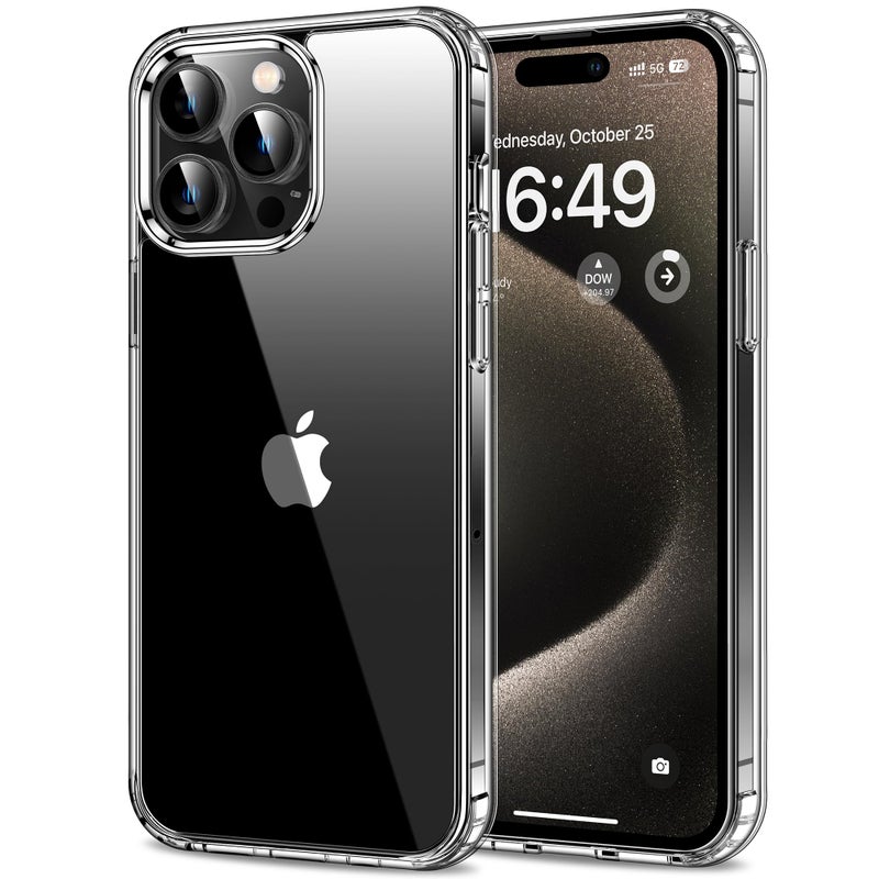HOOMIL Crystal Clear Case for iPhone 15 Pro Phone Cover | 6.1-Inch, Anti-Yellowing, Drop Protection, Anti-Scratch, Transparent, Hard Back - Image 1