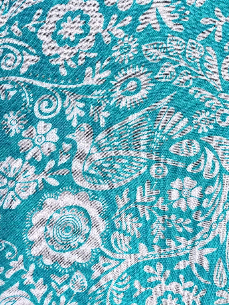 Moss Rose Women's Swimsuit Cover up Beach Kaftan for Bathing Suit with Floral Pattern - Image 5