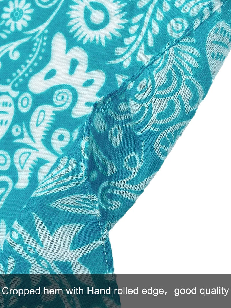 Moss Rose Women's Swimsuit Cover up Beach Kaftan for Bathing Suit with Floral Pattern - Image 4