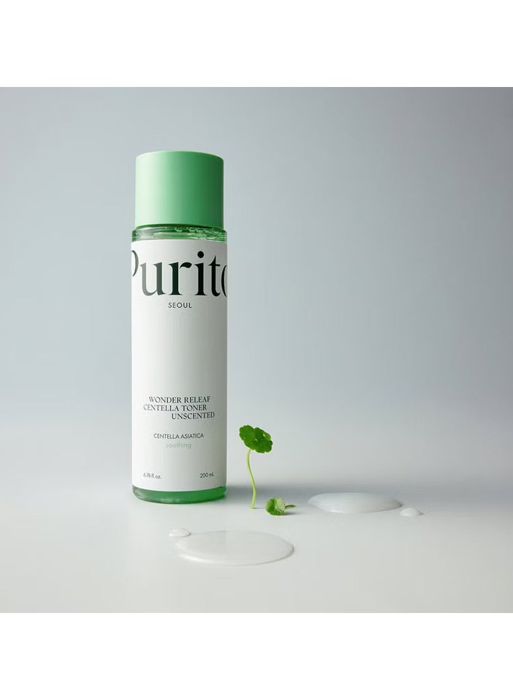 PURITO Wonder Releaf Centella Toner Unscented [200ml] - Image 2
