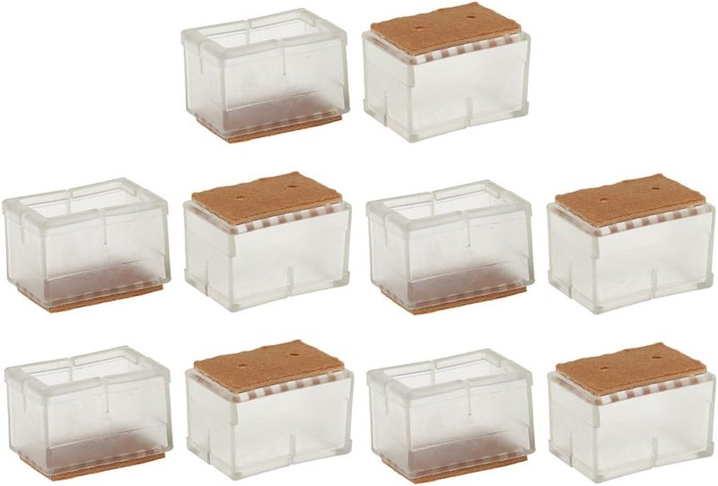 klarako 10 Pieces Chair Leg Caps Feet Pads Furniture Table Covers Floor Protector Silicone Round Square Rectangle Legs klarako24klarako30mm - Image 2