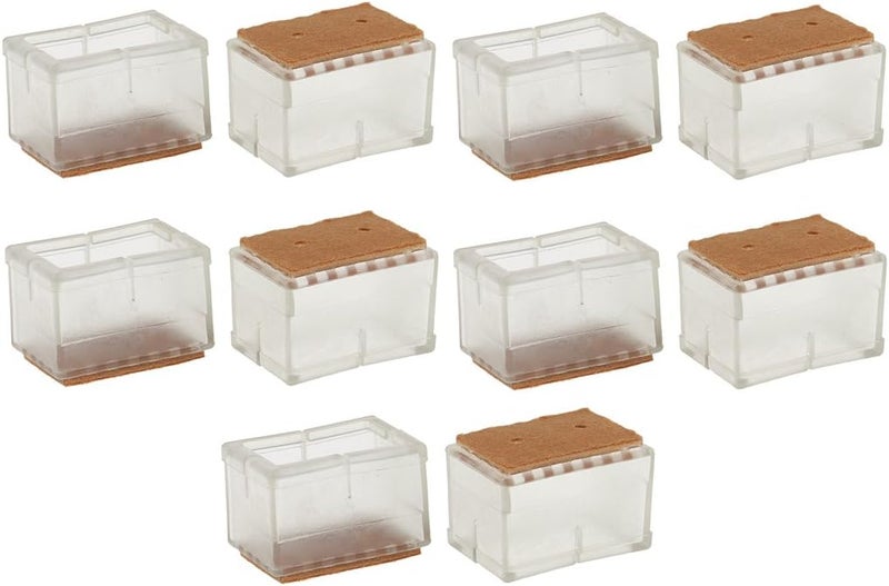 klarako 10 Pieces Chair Leg Caps Feet Pads Furniture Table Covers Floor Protector Silicone Round Square Rectangle Legs klarako24klarako30mm - Image 1