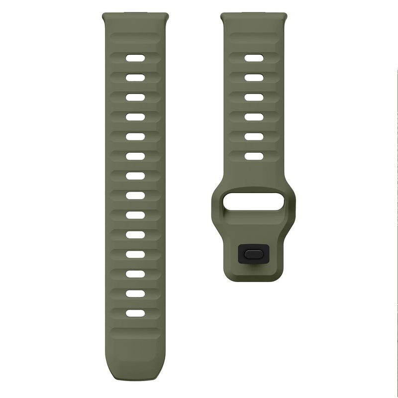 erorex For Huawei Watch Fit 4 / Fit 4 Pro / Fit 3 Wave Reverse Buckle Silicone Watch Band(Army Green) - Image 4