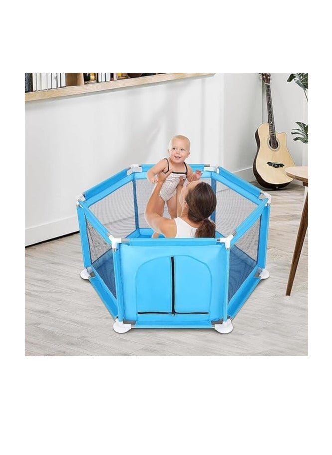 MUMS PLANET Baby Playpen, Foldable Baby Kids Playpen Activity Center Room, Baby Furniture Play Yard with Basketball Hoop, Sturdy Playpen with Anti-Slip Base for Indoor and Outdoor  - Image 2