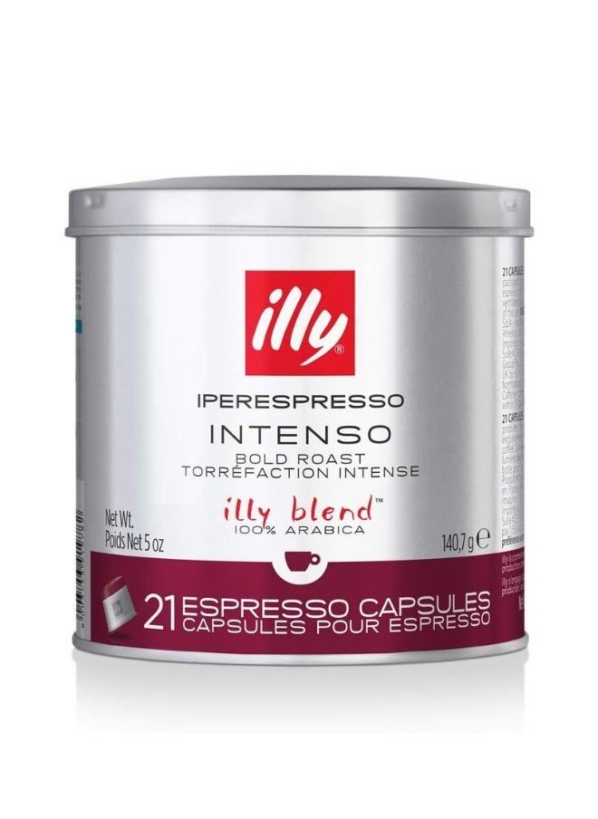 Illy illy Coffee, Intenso iperEspresso Capsule, Dark Roast Espresso Pods, 100% Arabica Bean Signature Italian Blend, Premium Gourmet Roast, Compatible with illy iperEspresso Machines  - Image 1