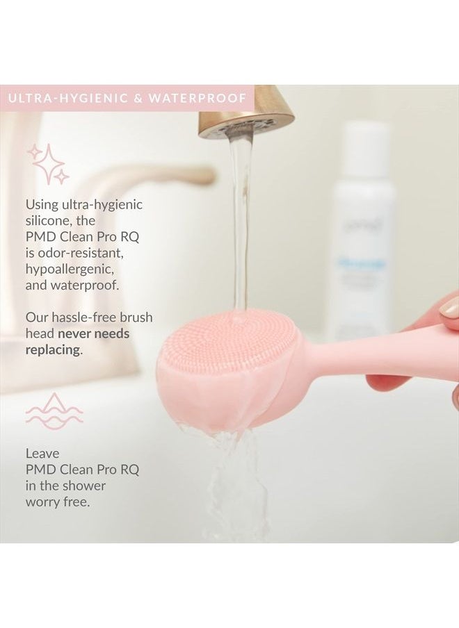 PMD Beauty - PMD Clean Pro RQ - Smart Facial Cleansing Device with Silicone Brush & Rose Quartz Gemstone ActiveWarmth Anti-Aging Massager - Waterproof - SonicGlow Vibration - Clear Pores & Blackheads - Image 1