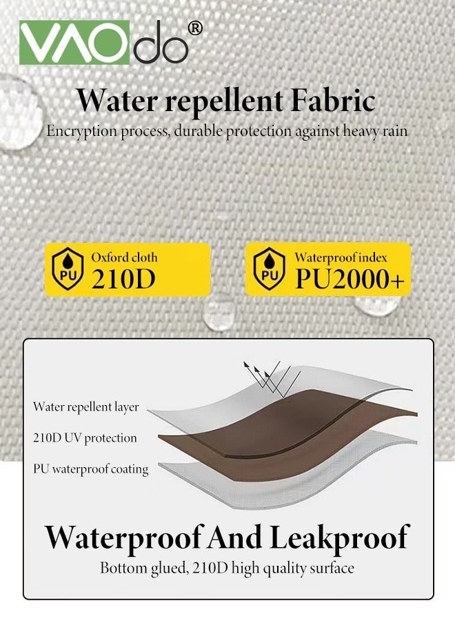 VAOdo 95% UV Block Camping Tarp, Hammock Rain Fly with Encrypted Oxford cloth Thickened, Sunscreen Coating with Ground Nails Support Poles and Windproof Ropes, UV Protection & Waterproof & Lightweight for Camping, 300*400CM - Image 4