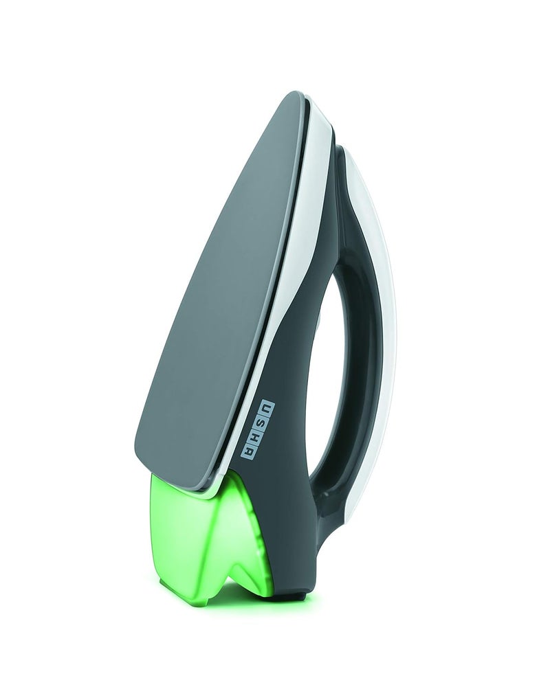 Usha مكواة كهربائية جافة بلاستيكية 1000 واط مع مؤشر ضوء ذيل مبتكر | قاعدة غير لاصقة سوداء لدوام أطول | إيقاف أمان عند ارتفاع درجة الحرارة | ضمان لمدة 2 سنوات | (رمادي وأبيض)  - Image 5