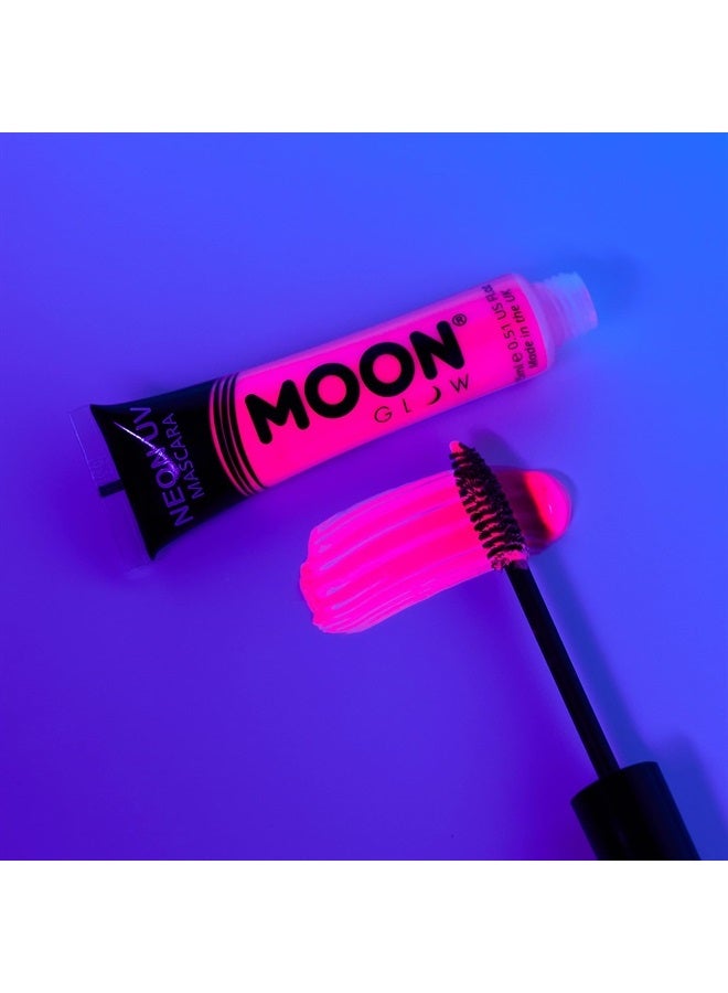 Moon Glow Neon UV Mascara | Set of 5 | Bright Neon Color, Glows under Blacklights/UV Lighting | Neon Make up - Image 2