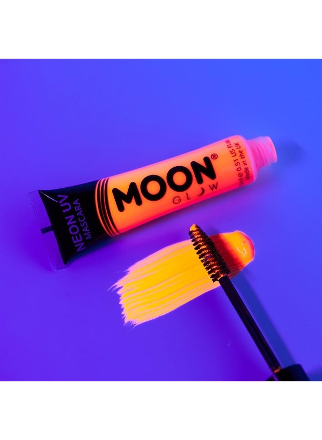 Moon Glow Neon UV Mascara | Set of 5 | Bright Neon Color, Glows under Blacklights/UV Lighting | Neon Make up - Image 3
