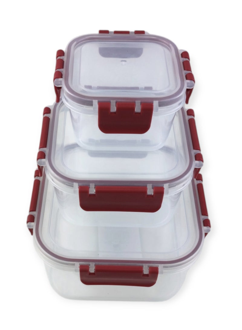 فولي لايف صندوق تخزين طعام مربع - 3 قطع - Image 2