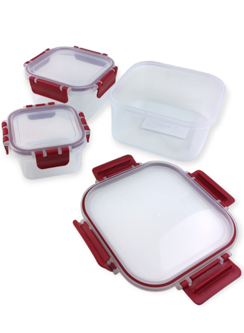 فولي لايف صندوق تخزين طعام مربع - 3 قطع - Image 3