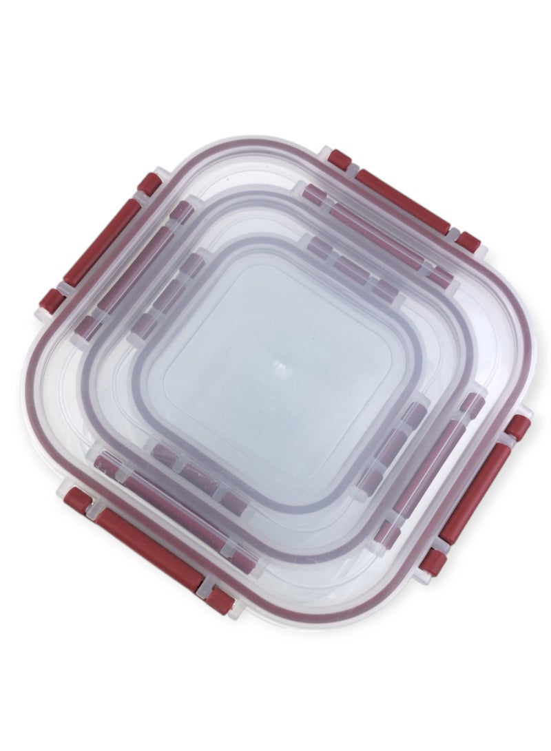 فولي لايف صندوق تخزين طعام مربع - 3 قطع - Image 4